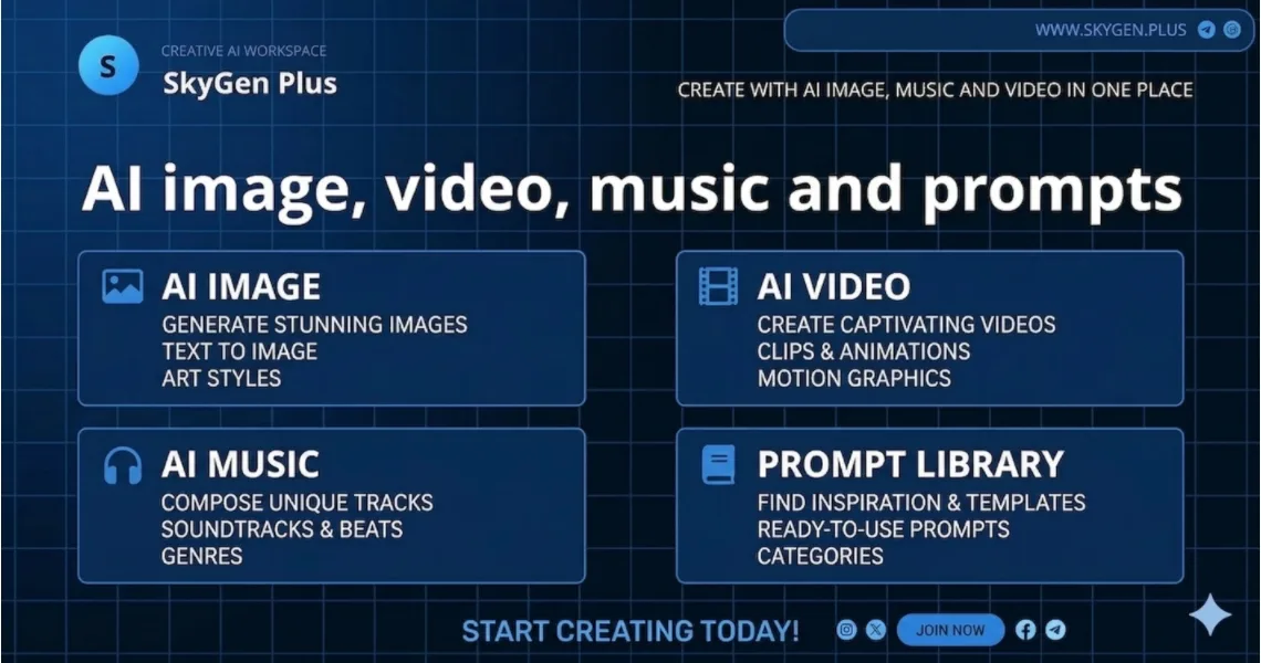 Multi-Model AI Image, Music and Video Generation Platform